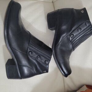 ARIAT Leather Boots with Snap Closure